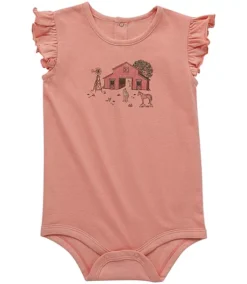 Carhartt Baby Girls' Horse Farm Short Sleeve Bodysuit