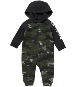 Carhartt Baby Boys' Zip Front Camo Hooded Coveralls