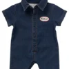 Carhartt Baby Boys' Short Sleeve Knit Denim Snap Front Romper