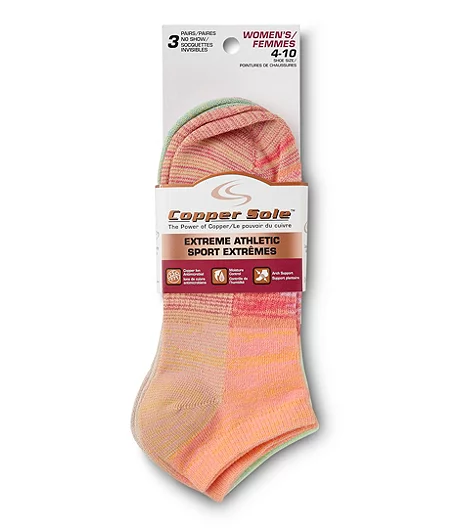 Women's 3 Pack Moisture Guard Extreme Athletic No Show Socks 4 Women's 3 Pack Moisture Guard Extreme Athletic No Show Socks - Image 2
