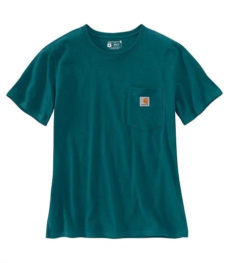 Carhartt Women's Heavyweight Crewneck Workwear Pocket Cotton T Shirt 3 Carhartt Women's Heavyweight Crewneck Workwear Pocket Cotton T Shirt