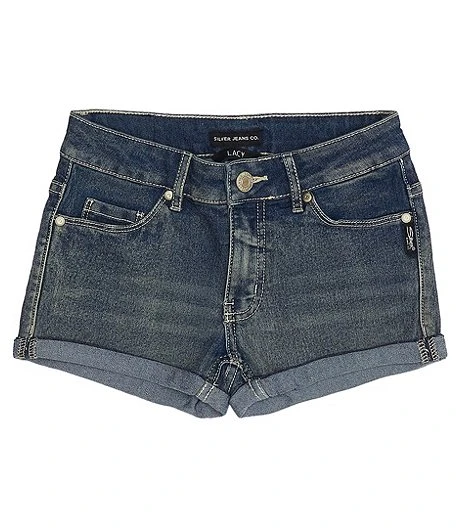 Youth Girls' Mid Rise Denim Jean Shorts - Medium Wash 4 Youth Girls' Mid Rise Denim Jean Shorts - Medium Wash - Image 2
