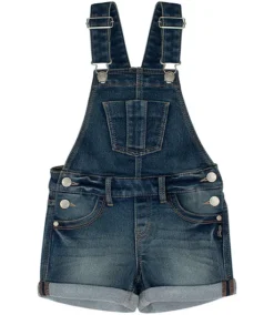 Youth Girls' Denim Overall Jean Shorts - Medium Wash