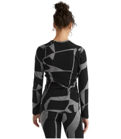 Icebreaker Women's 250 Vertex Crewneck Long Sleeve Base Layer Top - ONLINE ONLY -Clothing Store 409699 IB0A59KF PROD 2 BLACKJ