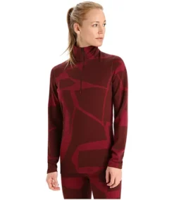 Icebreaker Women's 250 Vertex Long Sleeve Half Zip Base Layer Top - FracturedONLINE ONLY