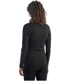 Icebreaker Women's 260 Tech Long Sleeve Half Zip Base Layer Top - ONLINE ONLY 7 Icebreaker Women's 260 Tech Long Sleeve Half Zip Base Layer Top - ONLINE ONLY -Clothing Store 409875 IB104390 PROD 2 BLACK