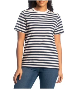Lois Women's Selena Crewneck Relaxed Fit Striped Top
