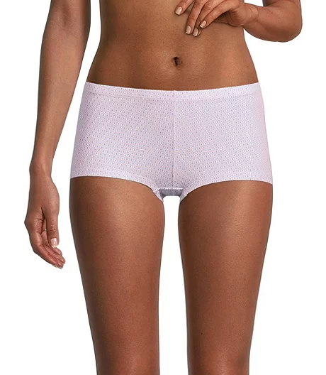 Women's 3 Pack Cotton 4-Way Stretch Boyshorts Underwear 6 Women's 3 Pack Cotton 4-Way Stretch Boyshorts Underwear - Image 4