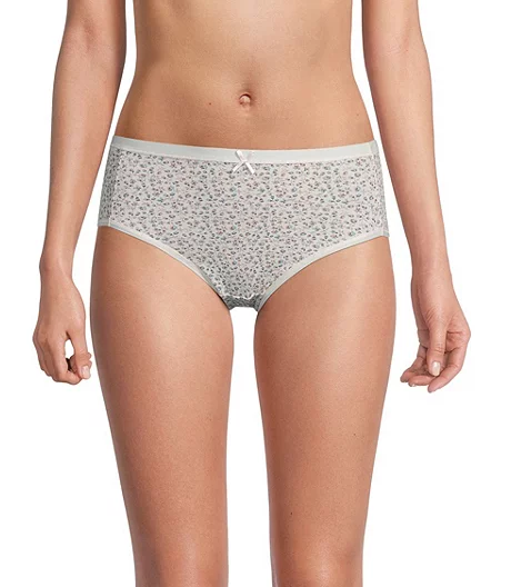 Women's 2 Pack Perfect Fit Cotton Stretch Hi Cut Panty Underwear 5 Women's 2 Pack Perfect Fit Cotton Stretch Hi Cut Panty Underwear - Image 3