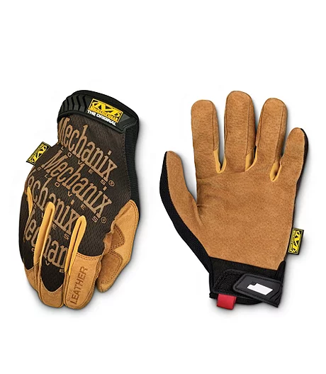 Mechanix Wear Unisex 1 Pair Durahide Leather Palm Utility Gloves - Tan Black 3 Mechanix Wear Unisex 1 Pair Durahide Leather Palm Utility Gloves - Tan Black