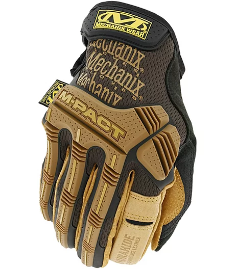 Mechanix Wear Unisex 1 Pair Impact Pro Trekdry Durahide Leather Utility Gloves - Tan Black 4 Mechanix Wear Unisex 1 Pair Impact Pro Trekdry Durahide Leather Utility Gloves - Tan Black - Image 2