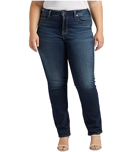 Women's Avery High Rise Straight Jeans Plus Size - ONLINE ONLY 3 Women's Avery High Rise Straight Jeans Plus Size - ONLINE ONLY