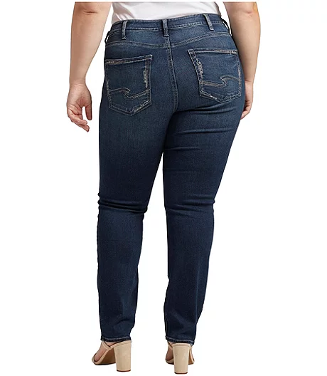 Women's Avery High Rise Straight Jeans Plus Size - ONLINE ONLY 4 Women's Avery High Rise Straight Jeans Plus Size - ONLINE ONLY - Image 2