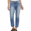 Women's Elyse Curvy Fit Mid Rise Straight Leg Crop Jeans