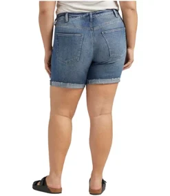 Women's Sure Thing High Rise Long Shorts - Plus Size -Clothing Store 421529 W28517EKC303 PROD 2 INDIGO
