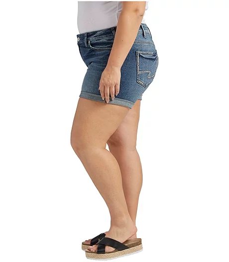 Women's Britt Curvy Fit Low Rise Jean Shorts - Plus Size 5 Women's Britt Curvy Fit Low Rise Jean Shorts - Plus Size - Image 3