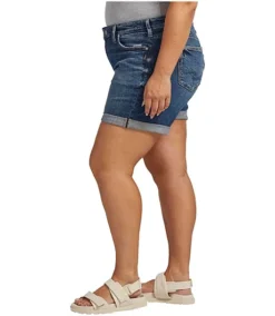Women's Boyfriend Mid Rise Jean Shorts - Plus Size -Clothing Store 421541 W53608EPX333 PROD 3 INDIGO