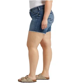 Women's Suki Mid Rise Jean Shorts - Plus Size