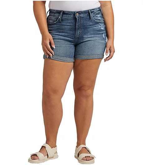 Women's Suki Curvy Fit Mid Rise Jean Shorts 5 Women's Suki Curvy Fit Mid Rise Jean Shorts - Image 3
