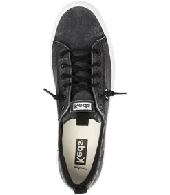 Keds Women's Kickback Canvas Sneakers - Black -Clothing Store 423233 WF66040 PROD 3 BLACK