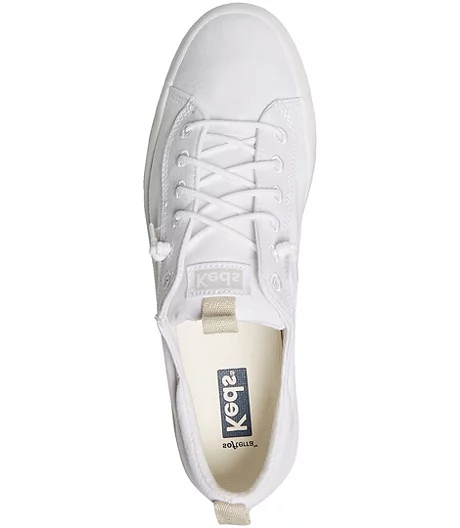 Keds Women's Kickback Canvas Slip On Sneakers - White 3 Keds Women's Kickback Canvas Slip On Sneakers - White