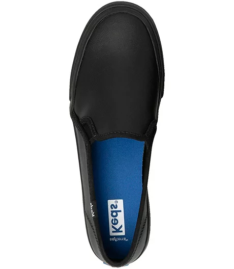 Keds Women's Double Decker Leather Sneakers - Black 4 Keds Women's Double Decker Leather Sneakers - Black - Image 2