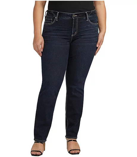 Women's Elyse Mid Rise Straight Leg Jeans - Plus Size - ONLINE ONLY 4 Women's Elyse Mid Rise Straight Leg Jeans - Plus Size - ONLINE ONLY - Image 3