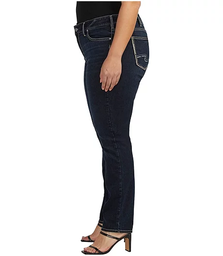 Women's Elyse Mid Rise Straight Leg Jeans - Plus Size - ONLINE ONLY 2 Women's Elyse Mid Rise Straight Leg Jeans - Plus Size - ONLINE ONLY
