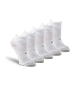 Women's 4 + 1 Pack Knockdown Sport Crew Socks - White